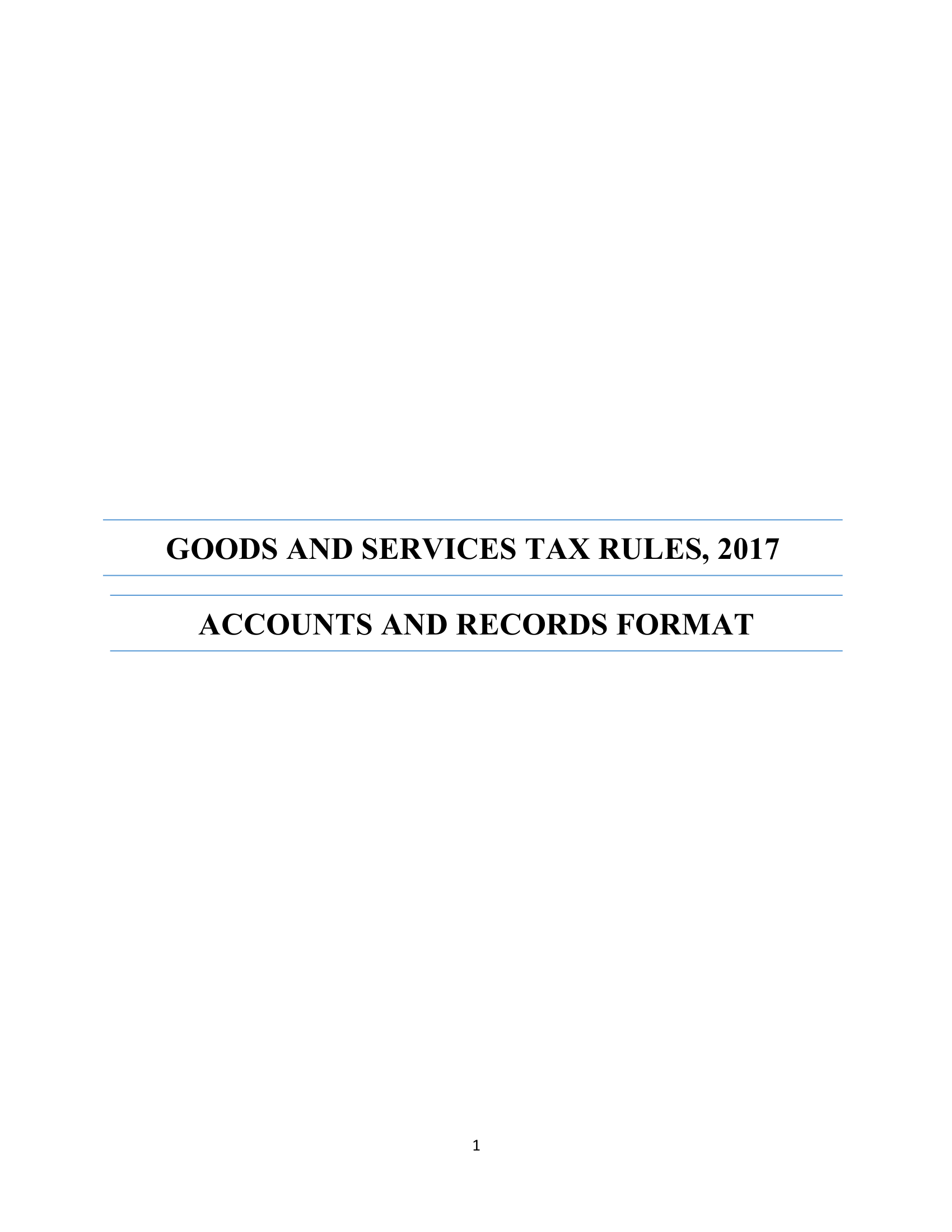 GST Accounts and Records Format